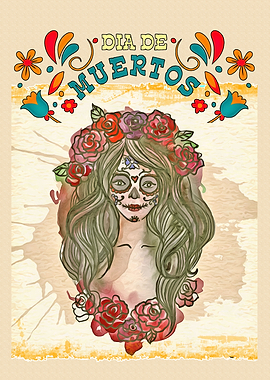 Catrina Sugar Skull Art