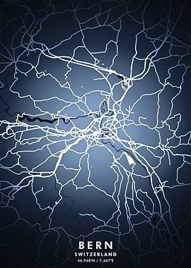 Bern Map Posters