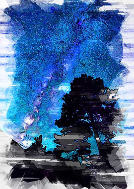 Milkyway Trees Silhouette