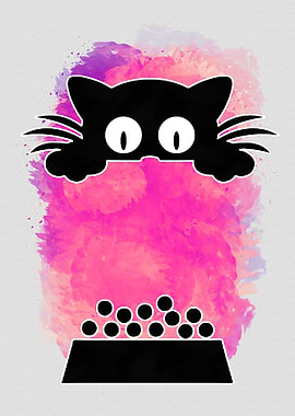 Minimalist Cat Art Picture