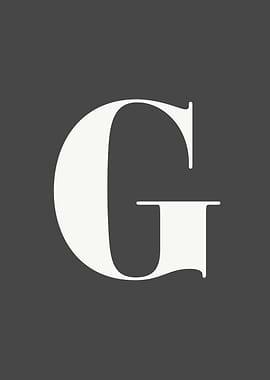 Grey Letter G Print