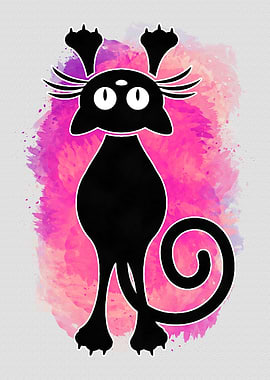 Minimalist Cat Art Picture