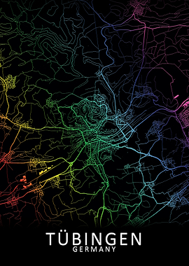 Tubingen Germany City Map