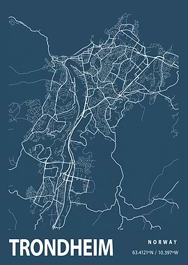 Trondheim Blueprint Street