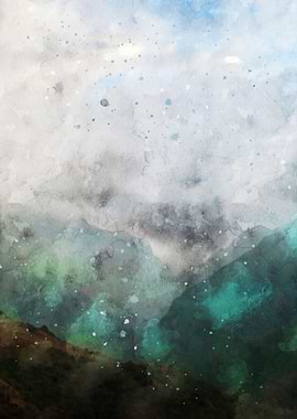 Color shades of mountains