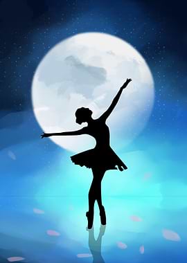 Ballet Dance at the Moon