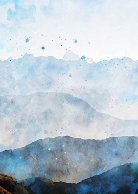 Color shades of mountains