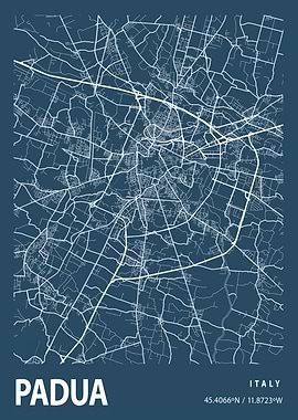 Padua Blueprint Street Map