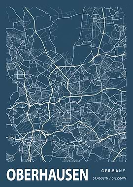 Oberhausen Blueprint Map