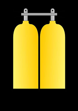 Scuba Diving Tank Double T