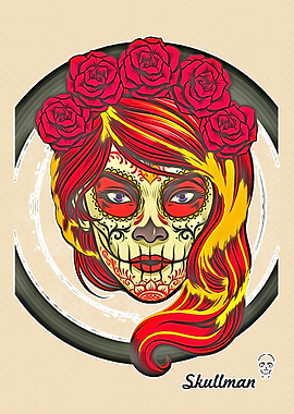 Catrina Sugar Skull Art