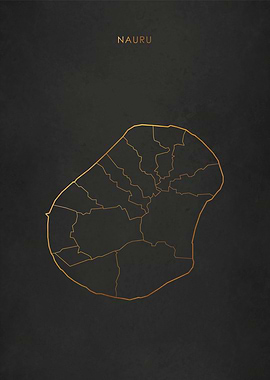Gold Nauru Map
