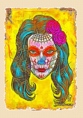 Catrina Sugar Skull Art