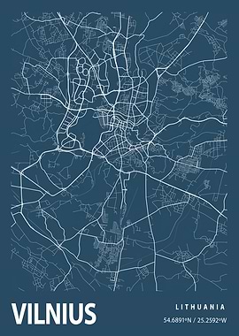Vilnius Blueprint Street
