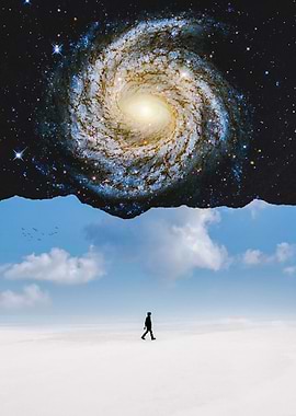 Sky Galaxy Torn Paper