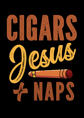 Jesus Cigar Smoker Naps