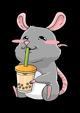 Rat Bubble Tea Boba Drink