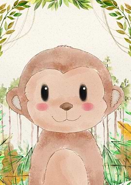 Monkey Jungle Poster