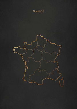Gold France Map