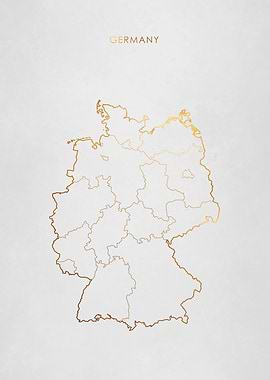 Gold Germany Map
