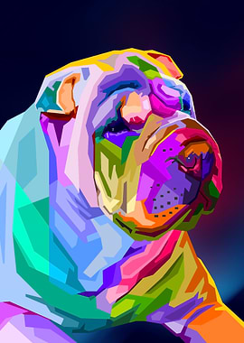 Dog Colorful Animal Pet