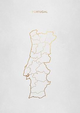 Gold Portugal Map