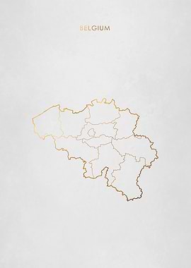 Gold Belgium Map