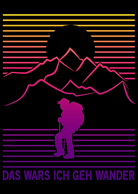 Hiking Mountaineer Retro