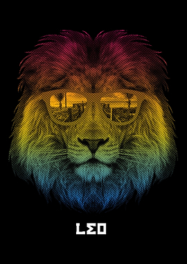 Leo Zodiac Cool Lion