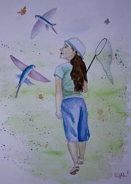 Catching flying fish