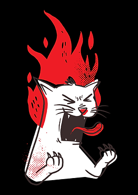 Angry cat