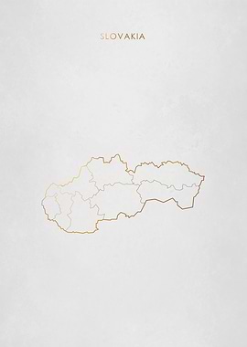 Gold Slovakia Map