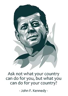 John F Kennedy Monochrome