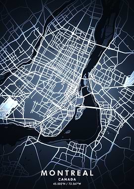 Montreal Map Posters