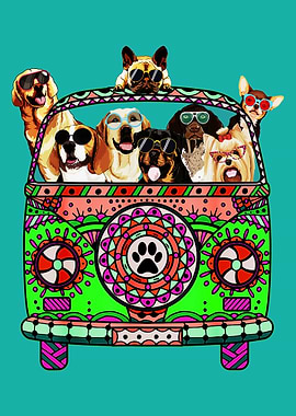 Peace Love Dogs in Bus
