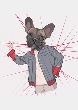 Cool Fashion Pug Dog