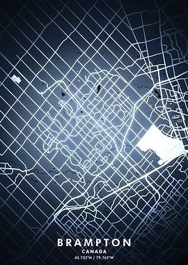 Brampton Map Posters