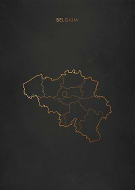Gold Belgium Map
