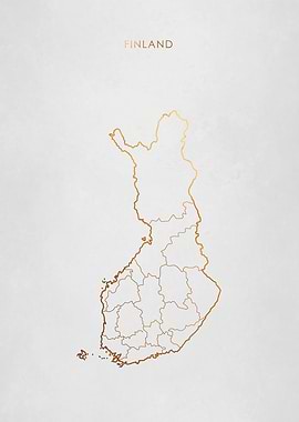 Gold Finland Map