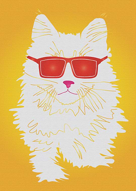Pop Art Star Cat