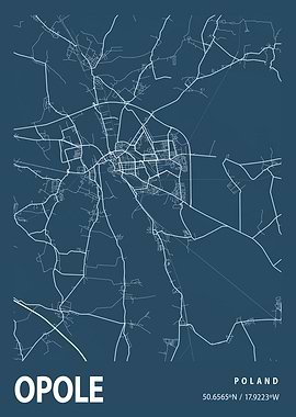 Opole Blueprint Street Map