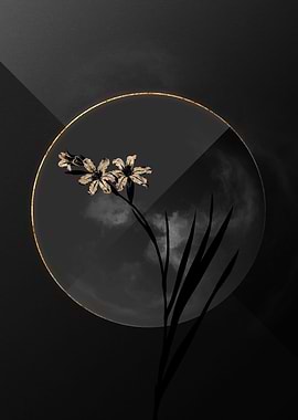 Black and Gold Floral Art
