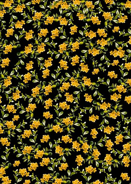 Yellow Flower Pattern 2