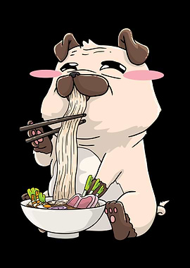 Mops Hund Ramen Kawaii Ani