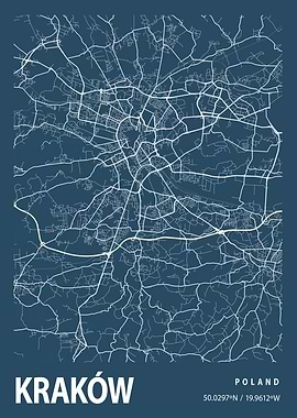 Krakow Blueprint Street Ma