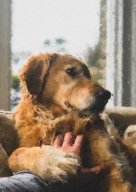 Golden Retriever Painting