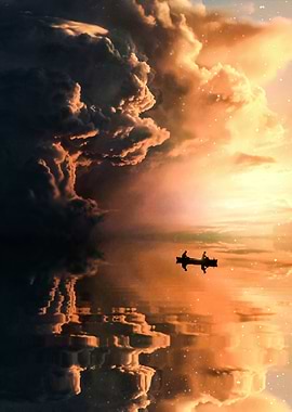 Reflection Clouds on lake