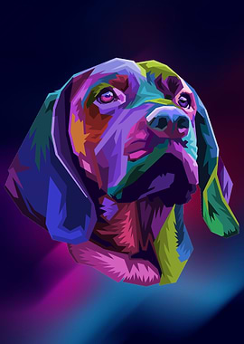 Colorful Dog Portrait
