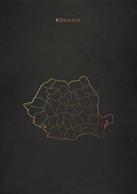 Gold Romania Map