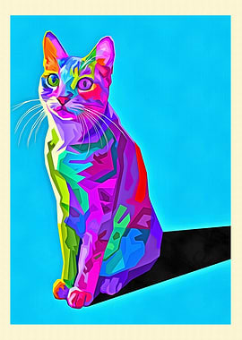 Pop Art Cat Illustration